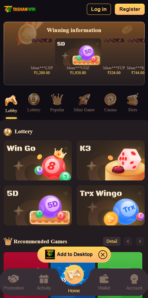 Tashanwin game